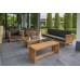 Riverside teak tafel met glasplaat